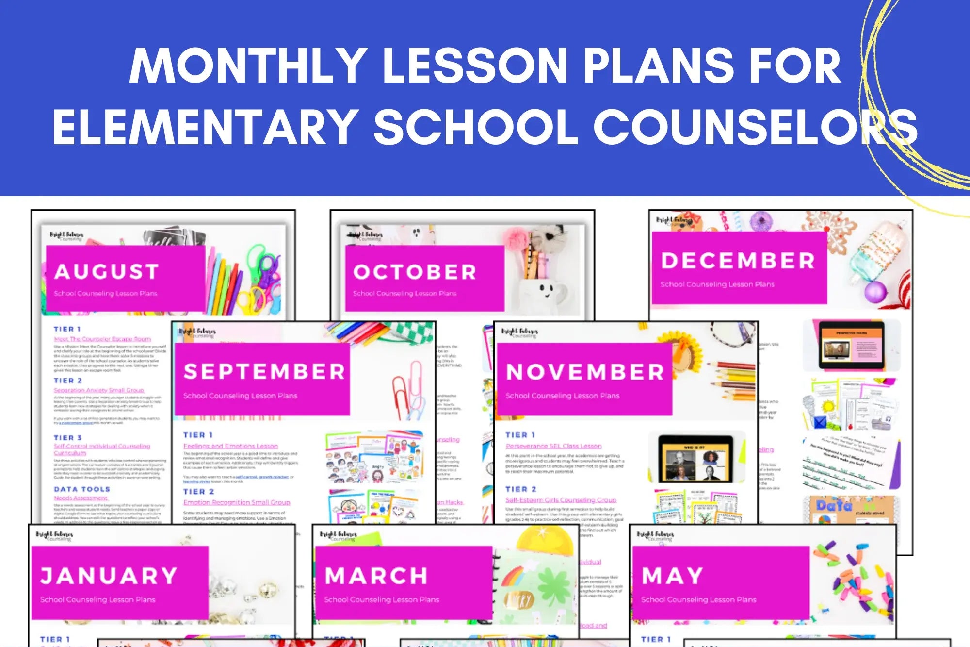 Monthly Lesson Plans for Elementary School Counselors